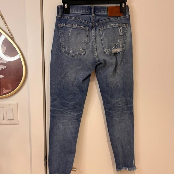 Moussy Vintage Mid Rise Distressed Ankle Straight Jeans Sz 25 - Picture 3 of 10
